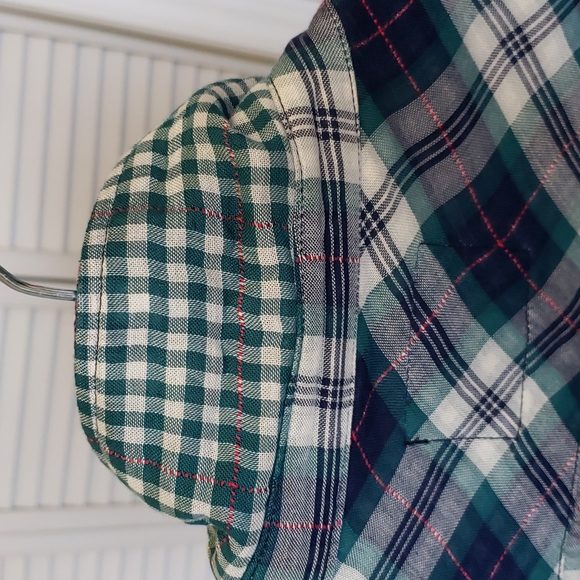 Rails Lined Plaid Button Front Shirt, Blue Green, Size M - Picture 13 of 15